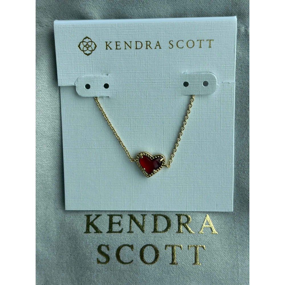 Kendra Scott Red Heart Pendant Necklace